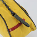 PRADA Sports Hand Bag Nylon Yellow Silver Auth 169459-17