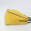 PRADA Sports Hand Bag Nylon Yellow Silver Auth 169459-3