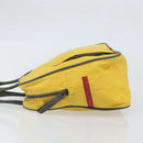PRADA Sports Hand Bag Nylon Yellow Silver Auth 169459-4