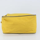 PRADA Sports Hand Bag Nylon Yellow Silver Auth 169459-5
