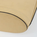 CELINE Shoulder Bag Leather Beige Gold Auth 169460-15