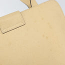 CELINE Shoulder Bag Leather Beige Gold Auth 169460-10