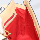 CELINE Shoulder Bag Leather Beige Gold Auth 169460-19