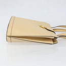 CELINE Shoulder Bag Leather Beige Gold Auth 169460-3