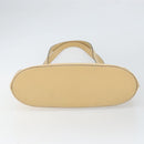 CELINE Shoulder Bag Leather Beige Gold Auth 169460-5