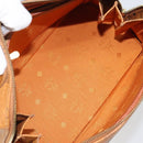 MCM Vicetos Logogram Hand Bag PVC Leather Brown Gold Auth 169462-17