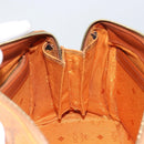 MCM Vicetos Logogram Hand Bag PVC Leather Brown Gold Auth 169462-18