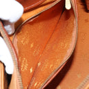 MCM Vicetos Logogram Hand Bag PVC Leather Brown Gold Auth 169462-20