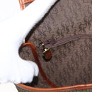 SAINT LAURENT Shoulder Bag Canvas Leather Khaki Gold Auth 169469-20