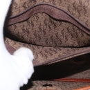 SAINT LAURENT Shoulder Bag Canvas Leather Khaki Gold Auth 169469-21