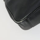 GUCCI Bamboo Hand Bag Leather 2way Black Gold 001 123 1638 Auth 169470-16