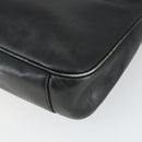 GUCCI Bamboo Hand Bag Leather 2way Black Gold 001 123 1638 Auth 169470-17