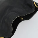 GUCCI Bamboo Hand Bag Leather 2way Black Gold 001 123 1638 Auth 169470-6