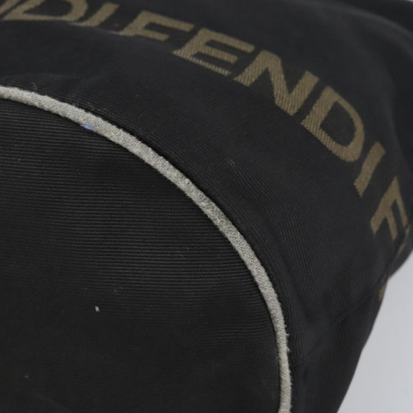 FENDI Tote Bag Nylon Black Auth 169475