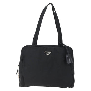 PRADA Tote Bag Nylon Black Silver Auth 169479 - 0