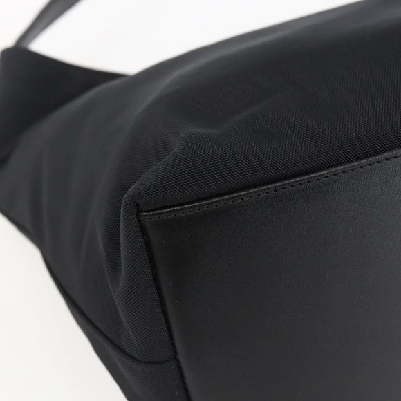 GUCCI Hand Bag Nylon Black Silver Auth 169481