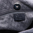 GUCCI Hand Bag Nylon Black Silver Auth 169481-18