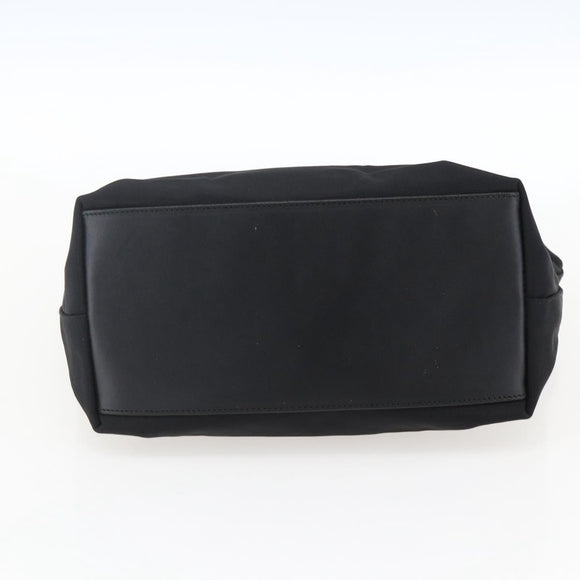 GUCCI Hand Bag Nylon Black Silver Auth 169481