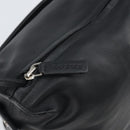 LOEWE Hand Bag Leather Black Silver Auth 169484-11