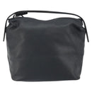 LOEWE Hand Bag Leather Black Silver Auth 169484-13