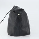LOEWE Hand Bag Leather Black Silver Auth 169484-3