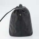LOEWE Hand Bag Leather Black Silver Auth 169484-4