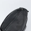 LOEWE Hand Bag Leather Black Silver Auth 169484-6