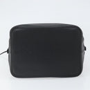 LOEWE Hand Bag Leather Black Silver Auth 169484-5