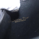 Christian Dior Honeycomb Canvas Clutch Bag Canvas Black Gold Auth 169485-10