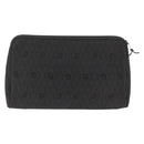 Christian Dior Honeycomb Canvas Clutch Bag Canvas Black Gold Auth 169485-2