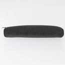 Christian Dior Honeycomb Canvas Clutch Bag Canvas Black Gold Auth 169485-6