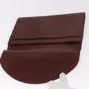 CARTIER Must Line Clutch Bag Leather Bordeaux Gold Auth 169489-12