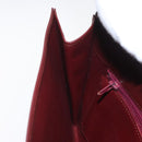 CARTIER Must Line Clutch Bag Leather Bordeaux Gold Auth 169489-16
