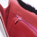 CARTIER Must Line Clutch Bag Leather Bordeaux Gold Auth 169489-17