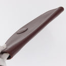 CARTIER Must Line Clutch Bag Leather Bordeaux Gold Auth 169489-6