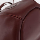 CARTIER Must Line Shoulder Bag Leather Bordeaux Gold Auth 169490-10