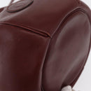 CARTIER Must Line Shoulder Bag Leather Bordeaux Gold Auth 169490-12