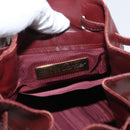 CARTIER Must Line Shoulder Bag Leather Bordeaux Gold Auth 169490-15