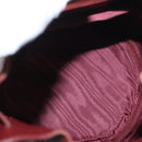 CARTIER Must Line Shoulder Bag Leather Bordeaux Gold Auth 169490-16