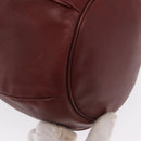 CARTIER Must Line Shoulder Bag Leather Bordeaux Gold Auth 169491-10