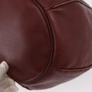 CARTIER Must Line Shoulder Bag Leather Bordeaux Gold Auth 169491-13