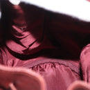 CARTIER Must Line Shoulder Bag Leather Bordeaux Gold Auth 169491-18