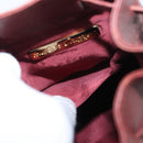 CARTIER Must Line Shoulder Bag Leather Bordeaux Gold Auth 169491-19