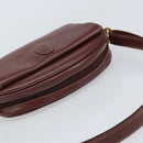 CARTIER Must Line Shoulder Bag Leather Bordeaux Gold Auth 169493-6
