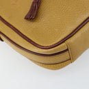 CARTIER Must Line Shoulder Bag Leather Yellow Gold Auth 169494-11