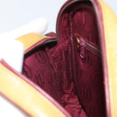 CARTIER Must Line Shoulder Bag Leather Yellow Gold Auth 169494-21
