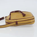 CARTIER Must Line Shoulder Bag Leather Yellow Gold Auth 169494-5