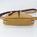 CARTIER Must Line Shoulder Bag Leather Yellow Gold Auth 169494-9