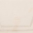 FENDI Hand Bag Leather White Gold Auth 169496-17