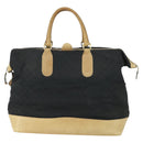 GUCCI GG Canvas Boston Bag Black Gold Auth 169500-1